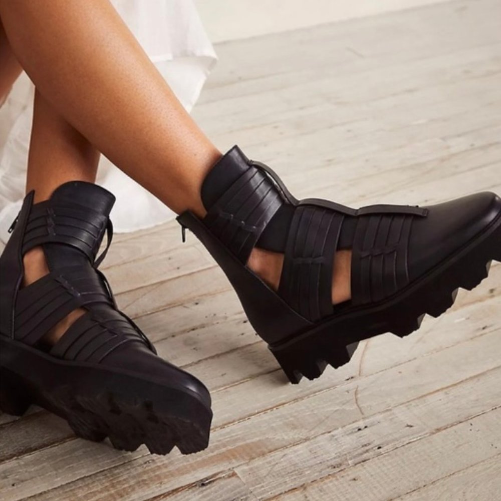 Free People Hydra Huarache Lug Boots NWOT